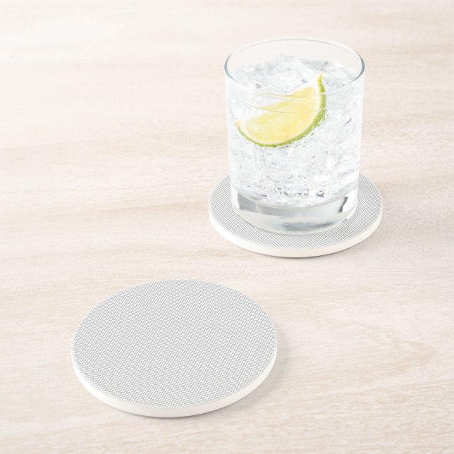 Modern Gray Polka Dot Event Sign Background Coaster (Side)