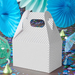 Modern Gray Polka Dot Event Sign Background Favor Boxes