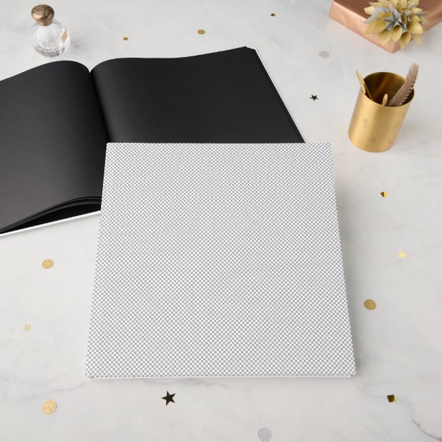 Modern Gray Polka Dot Event Sign Background Guest Book (Front Open)