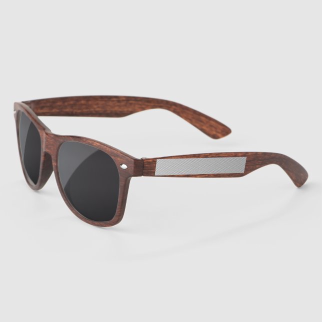 Modern Gray Polka Dot Event Sign Background Sunglasses (Left)