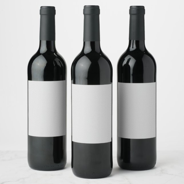 Modern Gray Polka Dot Event Sign Background Wine Label (Bottles)