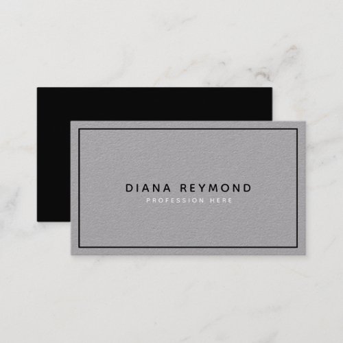 modern gray premium black professional business card