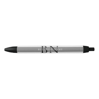 Modern Gray Professional Business Monogram Pen