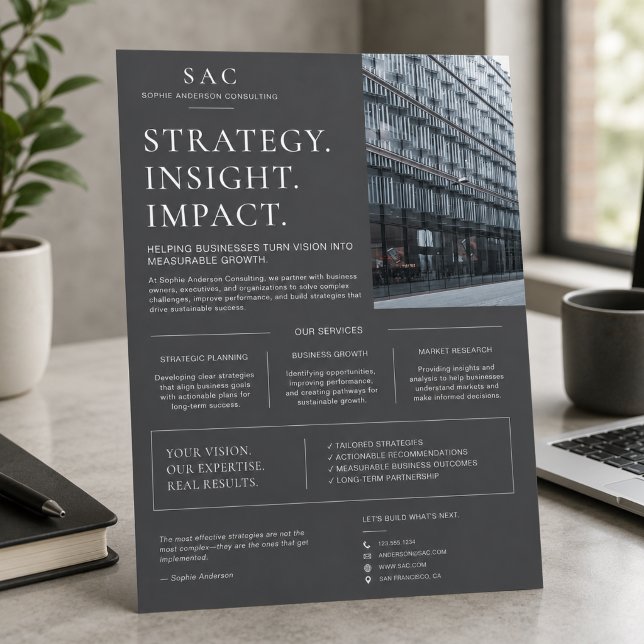 Modern Gray Professional Consultant Flyer (Modern Gray Professional Consultant Flyer)