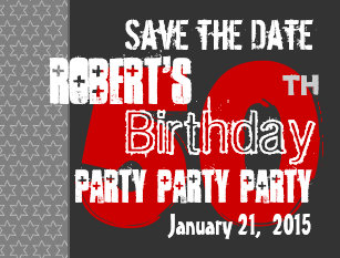 50th birthday save the date postcards zazzle