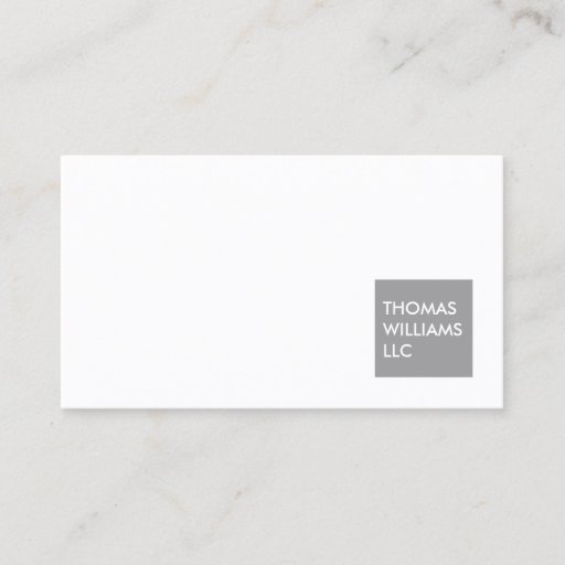 Customizable MODERN GRAY SQUARE Designer Business Card
