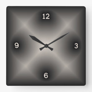 Modern gray square wall clock