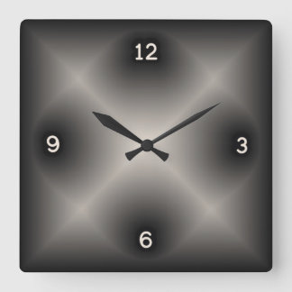 Modern gray square wall clock