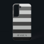Modern Gray Stripes Pattern Name Samsung Galaxy S22 Case<br><div class="desc">Modern Gray Stripes Pattern Name Samsung Galaxy S22 Case.</div>