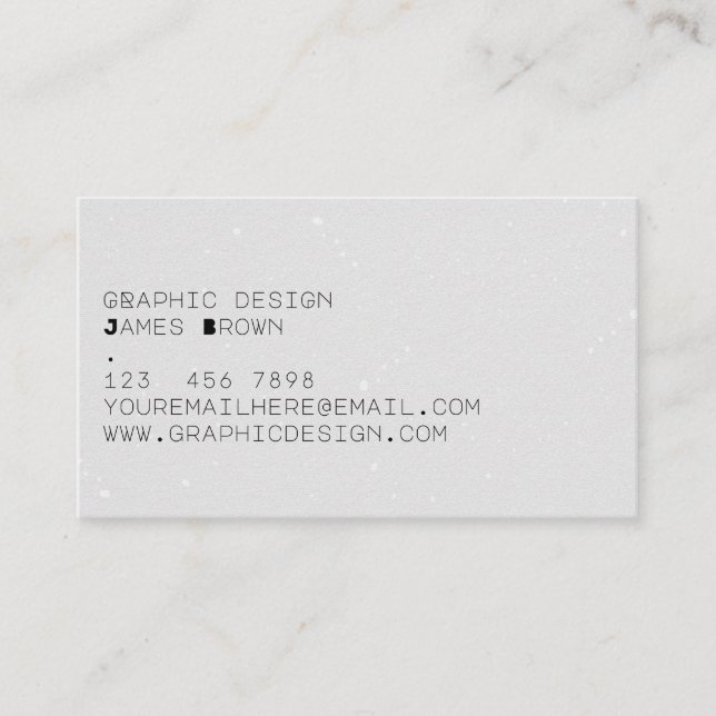 Modern Gray Typographical Simple Business Card (Front)
