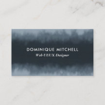 Modern Gray Watercolor Customizable Business Card