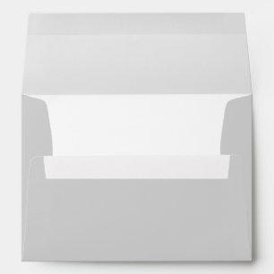 Modern Gray White Baby Shower Simple Envelope