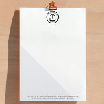 Modern Gray White Business Logo Letterhead<br><div class="desc">A classy modern gray and white business logo design with your business details. Perfect for small and large corporate businesses. Professional and clean design.</div>