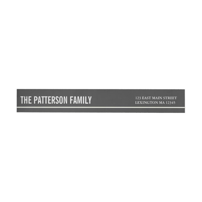 Modern Gray | White Contemporary Address Label (Individual)