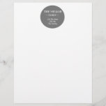 Modern Gray White Editable Personalized Letterhead<br><div class="desc">Modern and classy design with white writing on gray background.  Editable to change name and address.</div>