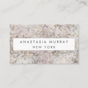 Modern Gray, White & Gold Marble Minimalist Luxury Business Card