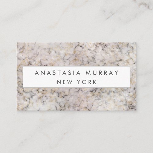 Modern Gray White  Gold Marble Minimalist Luxury Business Card