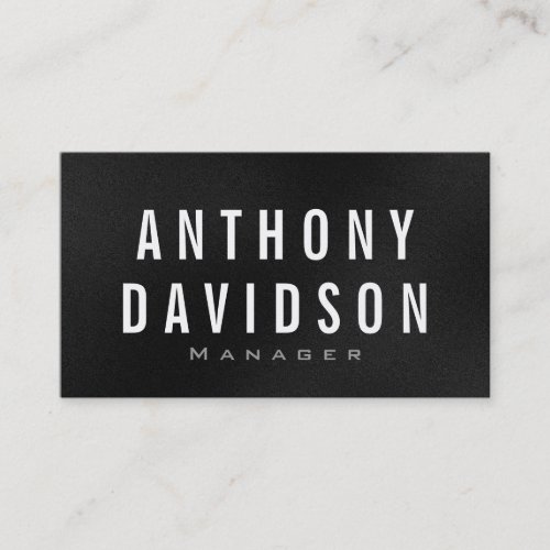 Modern Gray White Huge Letters Business Card