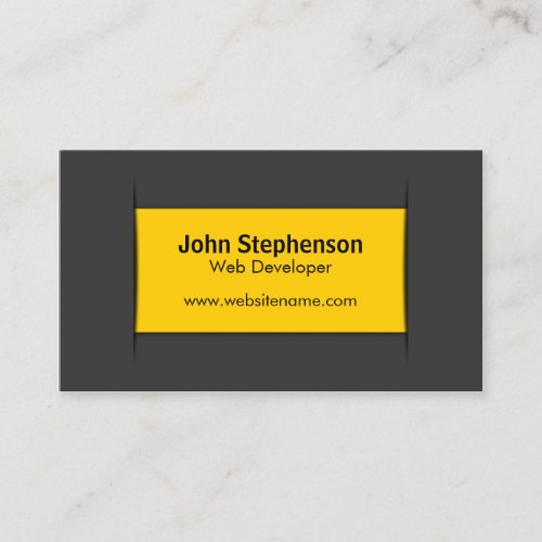 Modern Gray Yellow Business Cards
