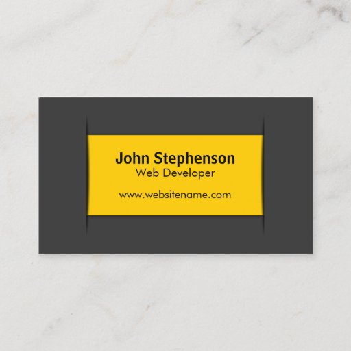 Customizable Modern Gray Yellow Business Cards