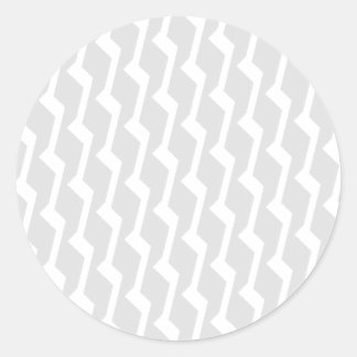 Modern Gray Zigzag Round Stickers