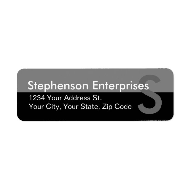 Modern Grays Return Address Labels (Front)