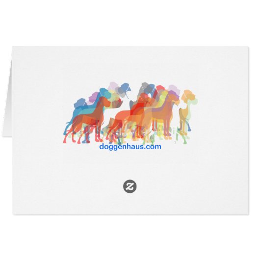 Modern Great Dane Group Cards (Back Horizontal)