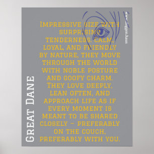 Modern Great Dane Poster green