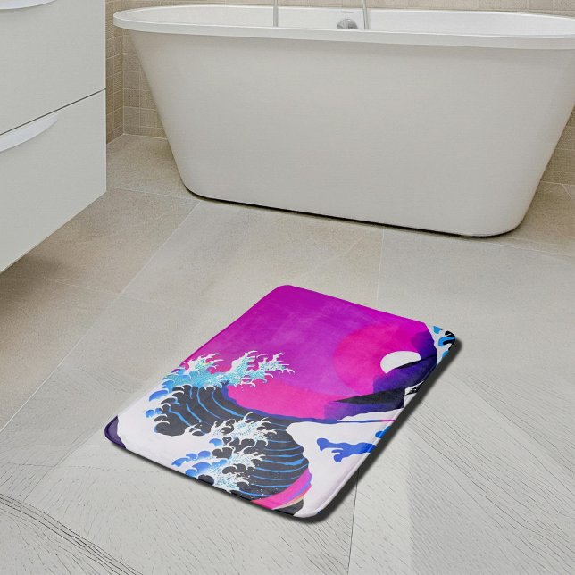modern great wave bath mat (Creator Uploaded)