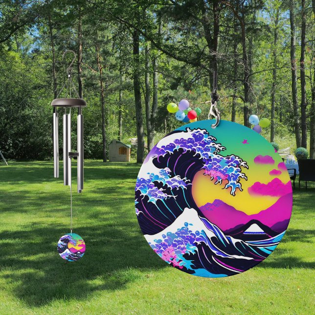 modern  great wave  wind chime  (Creator Uploaded)