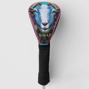 Modern Greatest of All Time Blue Goat Golf Head Cover