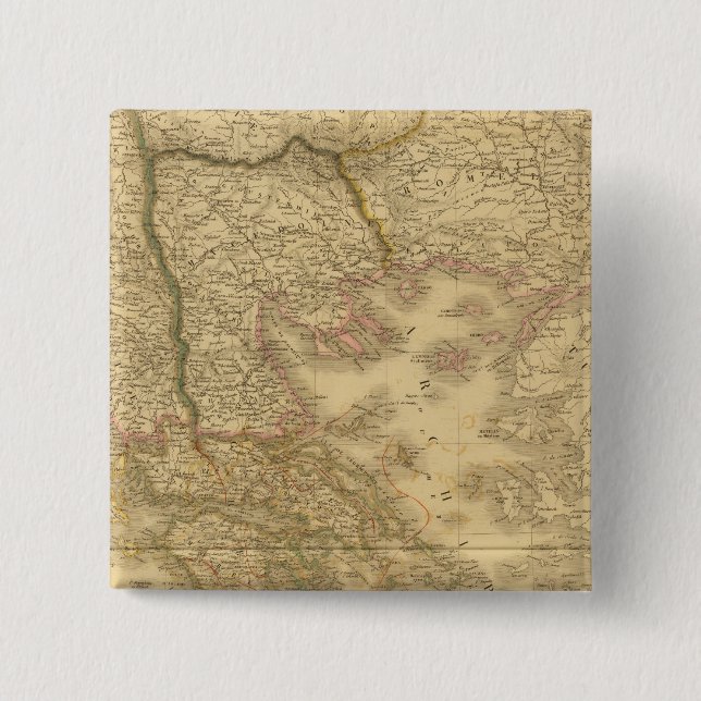 Modern Greece Pinback Button (Front)