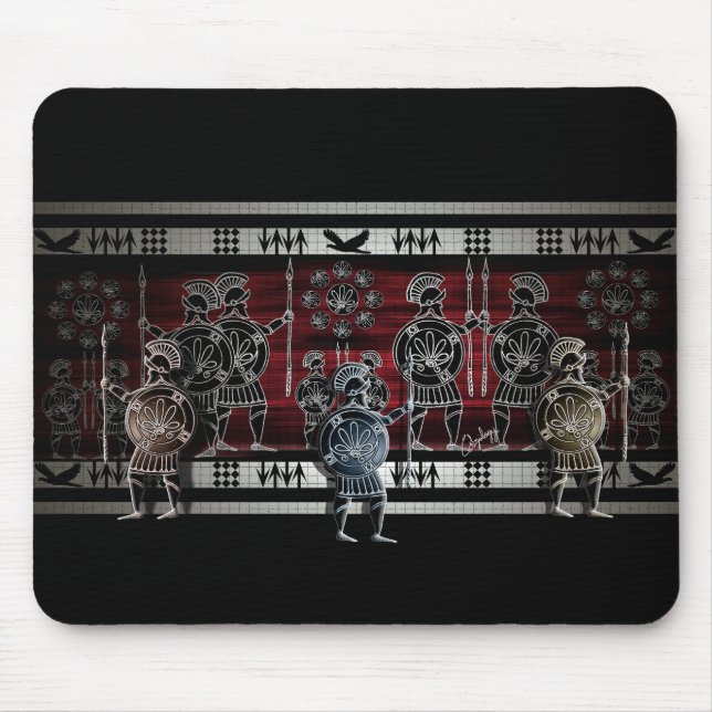 Modern Greek Black Figure Mouse Pad (Front)