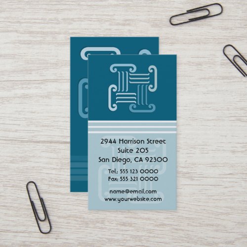 Modern Greek Columns Attorney Business Card
