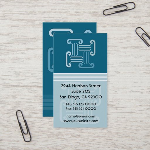 Customizable Modern Greek Columns Attorney Business Card