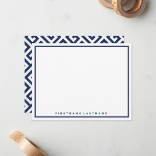 MODERN GREEK KEY PERSONALIZED STATIONARY NOTE CARD