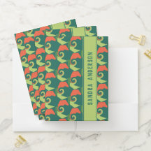 Modern Green Abstract Art Patterned Personalized