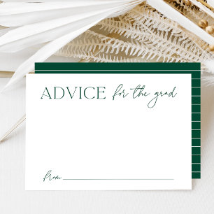 Modern Green Advice for the Graduate Graduation Enclosure Card