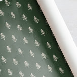 Modern Green and Beige Christmas Tree Wrapping Paper<br><div class="desc">Custom-designed wrapping paper featuring modern dark green and light beige hand-drawn style Christmas tree design.</div>