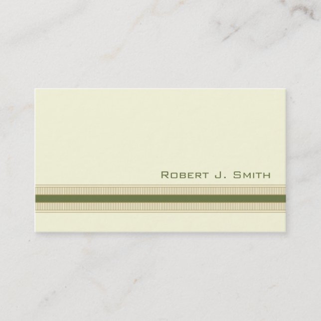 Modern Green and Gold Business Card (Front)