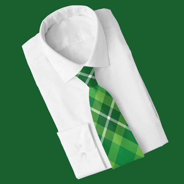 Modern green and white fresh looking neck tie (Creator Uploaded)