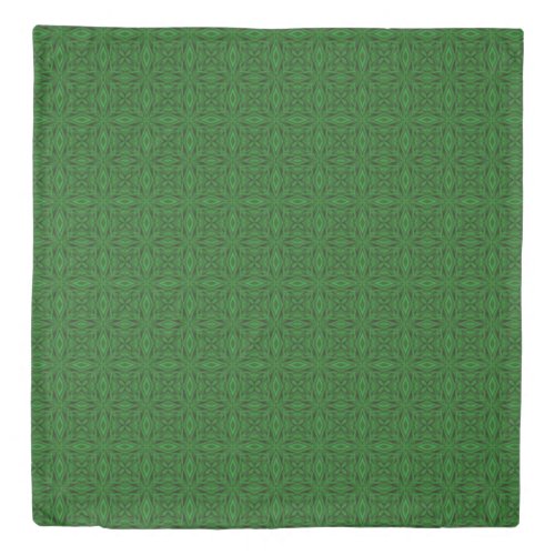 Modern Green Artistic Abstract Design Duvet Cover