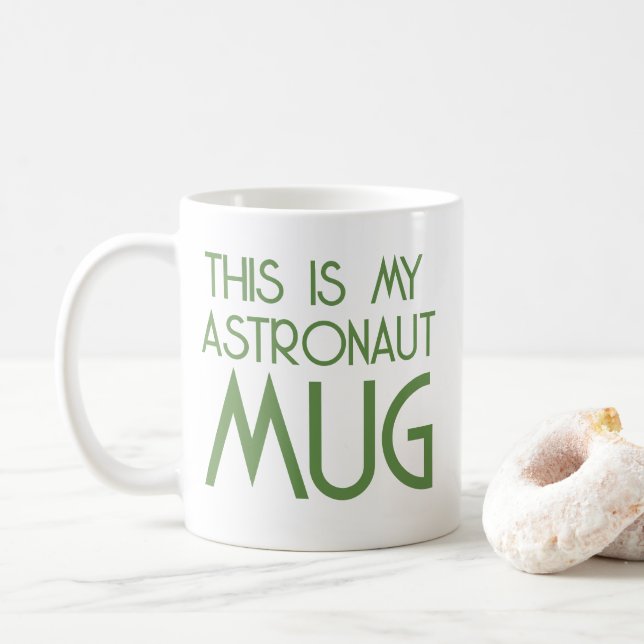 Modern Green Astronaut mug (With Donut)