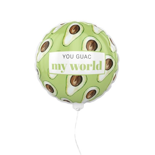 Modern Green Avocado Fun Quote Balloon
