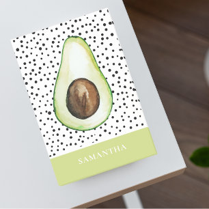 Modern Green Avocado Personalized Name Post-it Notes