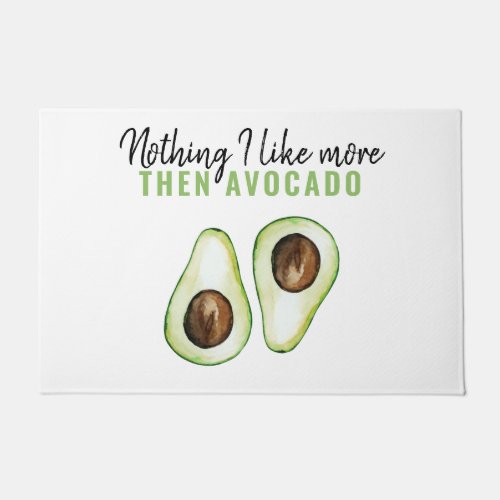 Modern Green Avocado Quote For Avocado Lover Gift Doormat