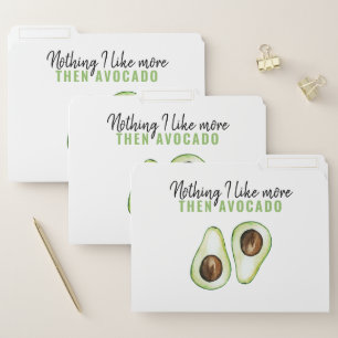 Modern Green Avocado Quote For Avocado Lover Gift File Folder