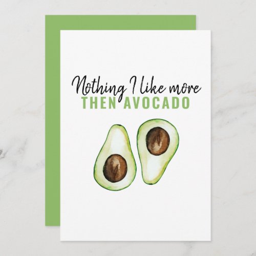 Modern Green Avocado Quote For Avocado Lover Gift Holiday Card
