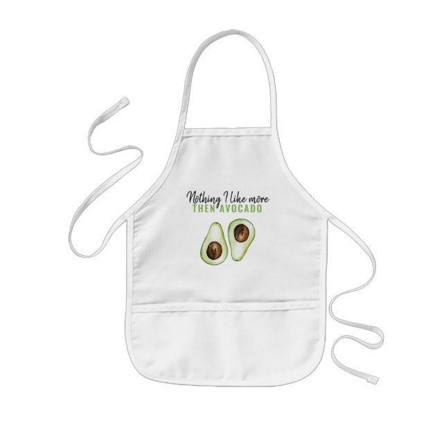 Modern Green Avocado Quote For Avocado Lover Gift Kids' Apron (Front)