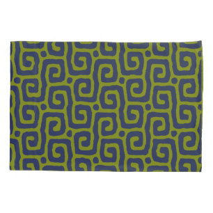 modern Green &blue Abstract pattern Pillow Case